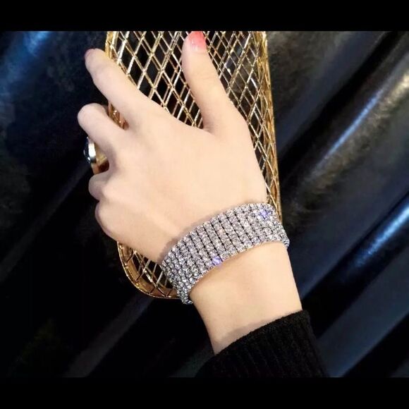 None Jewelry - COPY - RHINESTONE STRETCH BRACELET